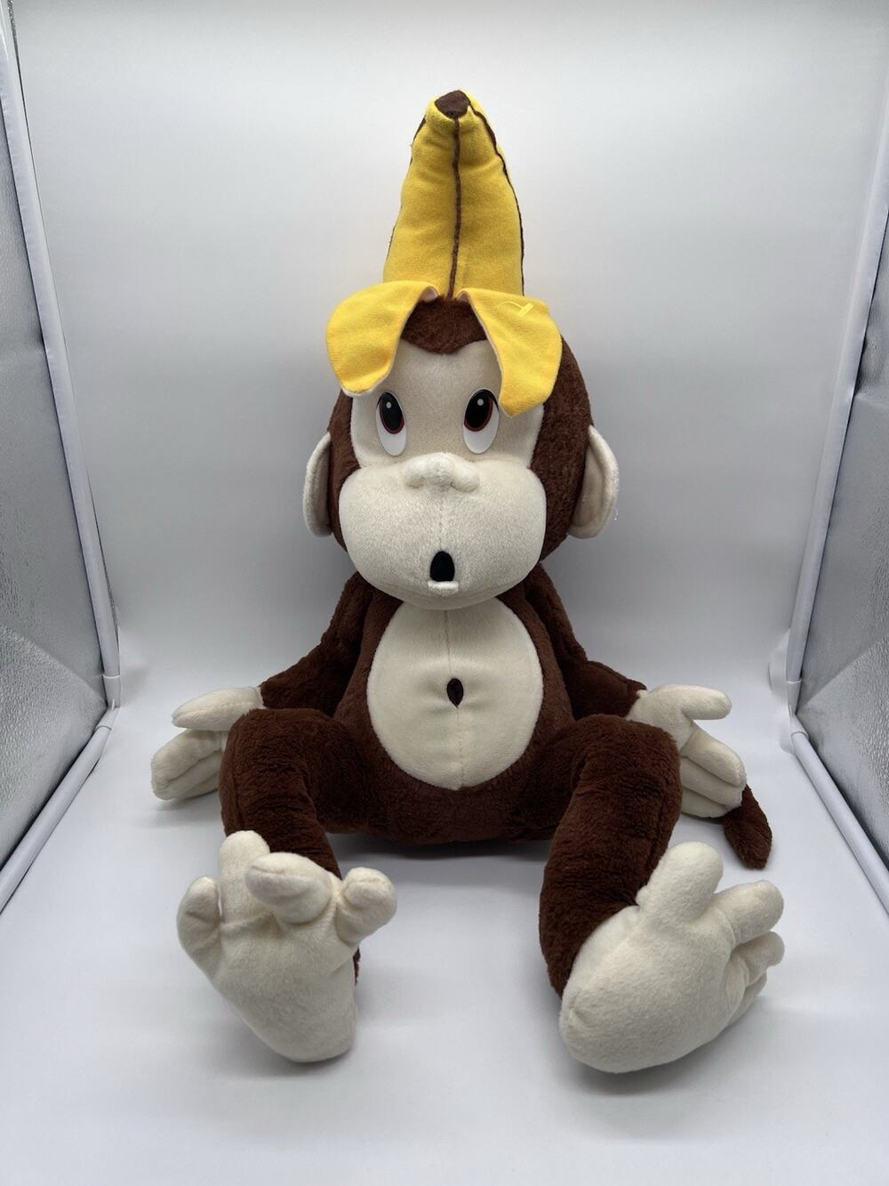 Deluxe Monkey w/ Banana Head Plush Toy Stuffed Animal Christmas Soft Floppy 21”